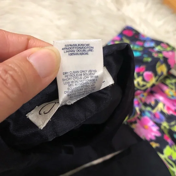 Oscar de la Renta Taffeta Fit & Flare Multicolor Floral Silk Blend Midi Dress 0 - Picture 13 of 16